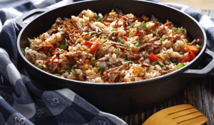 One Pot Reispfanne mit Rind: Unser schnelles Rezept