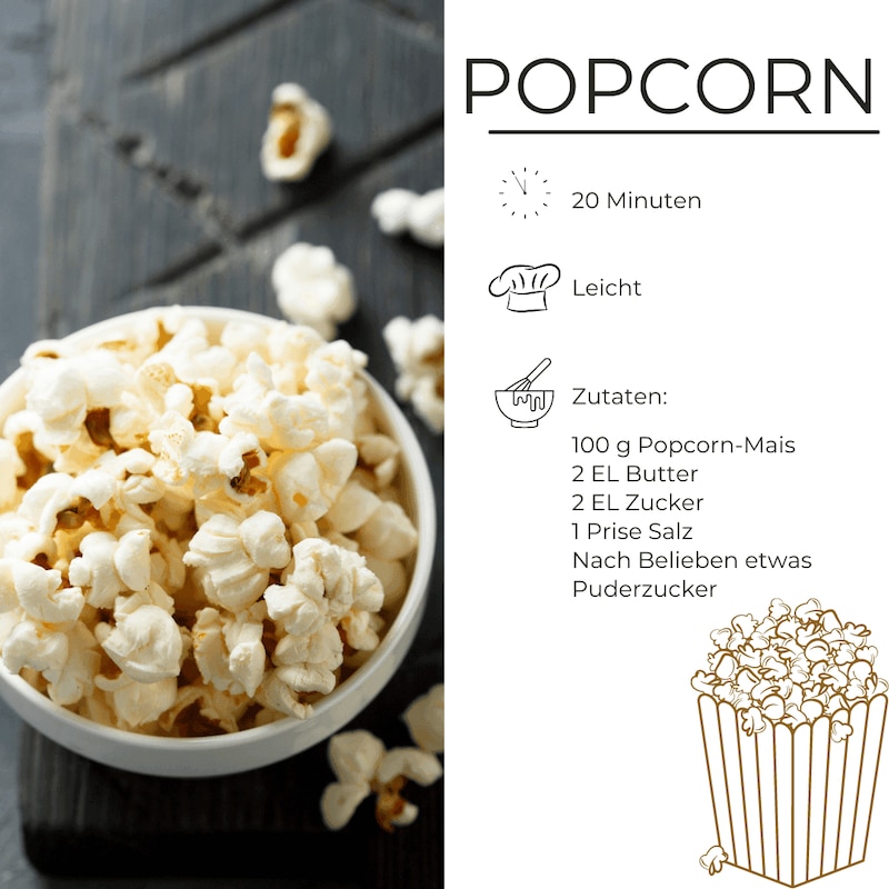 Popcorn selber machen: Rezept