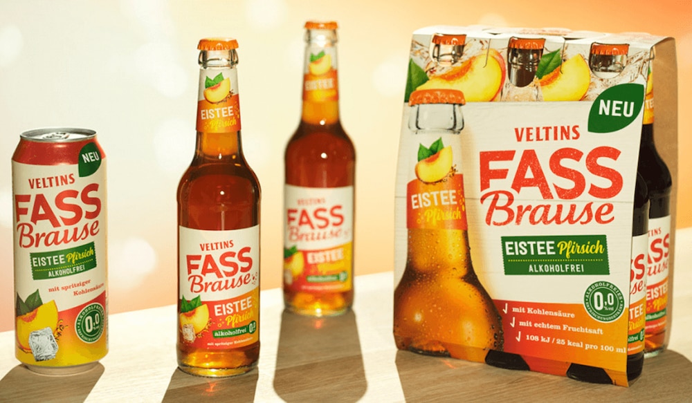 Veltins Fassbrause Eistee Pfirsich