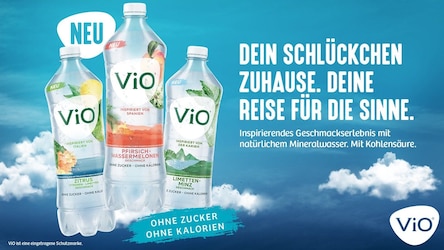 ViO Wasser mit Geschmack: Neu in drei Sorten