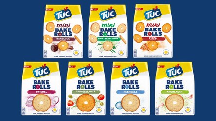 TUC Bake Rolls - Knusprige Brotchips in sieben Sorten