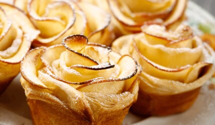 Einfaches Rezept für Apfelrosen-Muffins