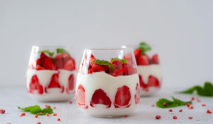 Erdbeer-Mascarpone-Dessert im Glas