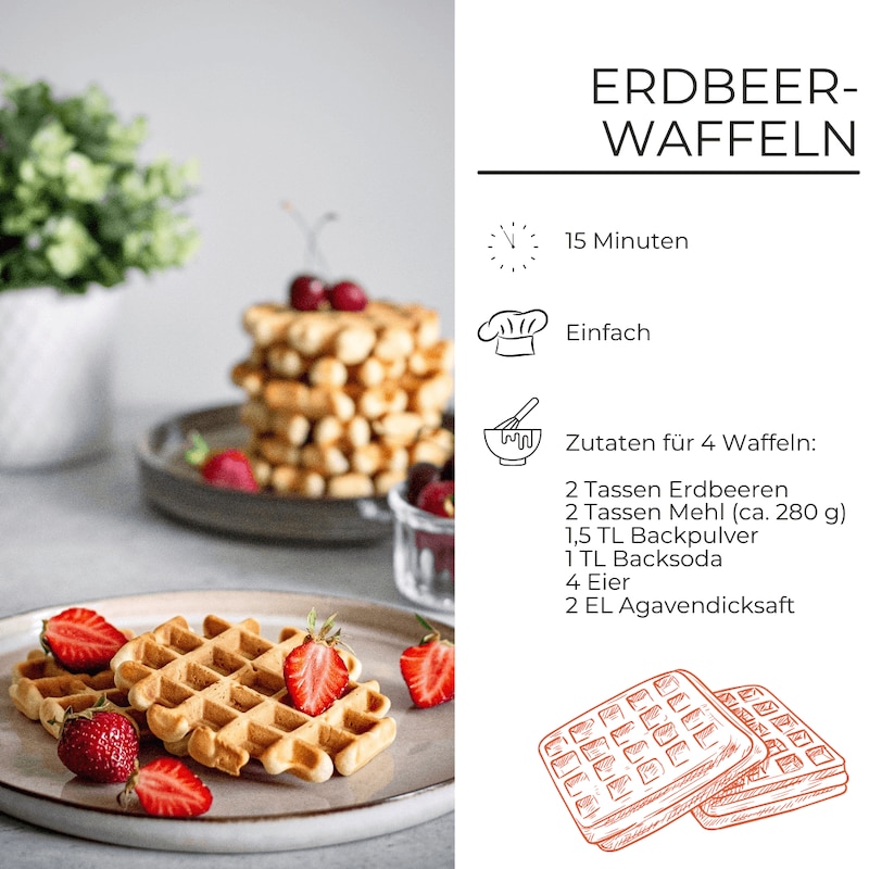 Erdbeerwaffeln Zutatenliste