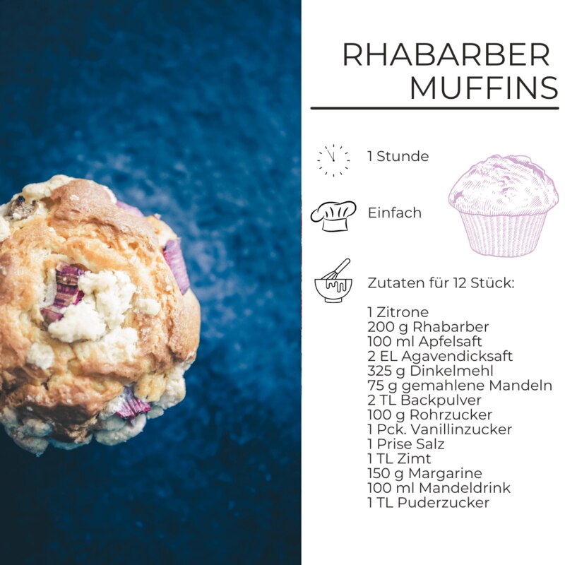 Rhabarber Muffins Zutatenliste