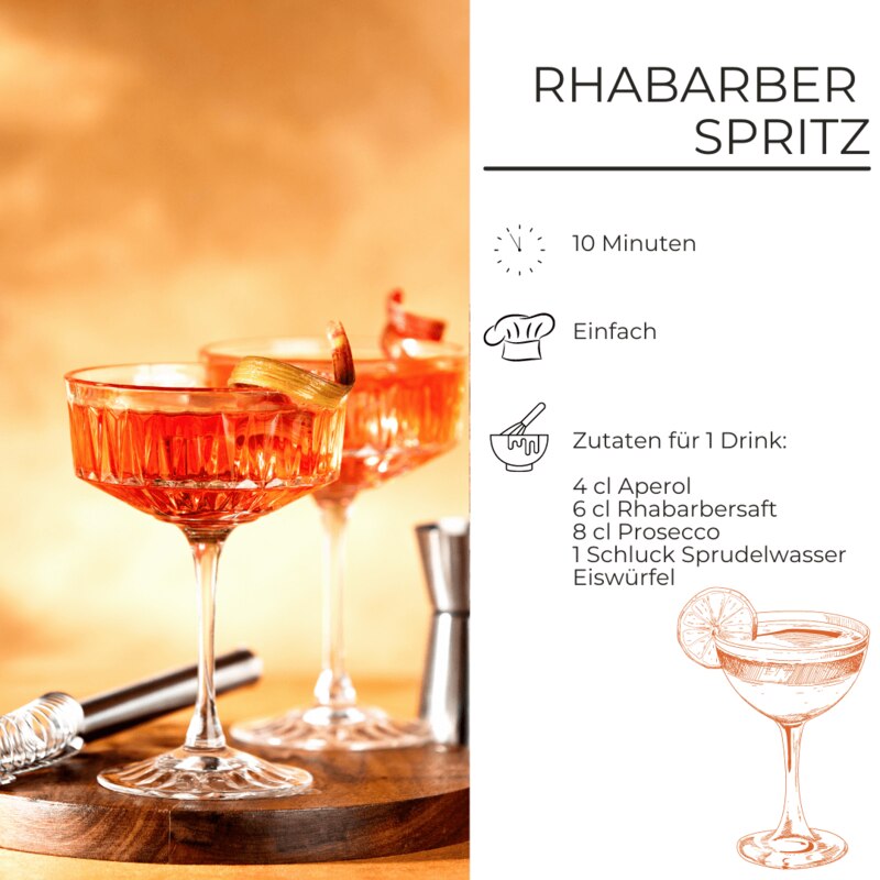 Rhabarber Spritz Zutatenliste