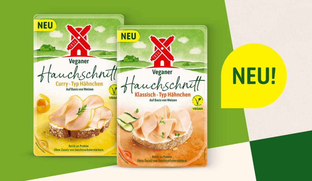 Veganer Hauchschnitt der Rügenwalder Mühle - Zum Start in zwei Sorten!