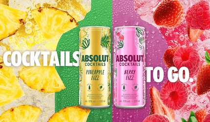 Absolut Cocktails to go: Pineapple & Berry Fizz