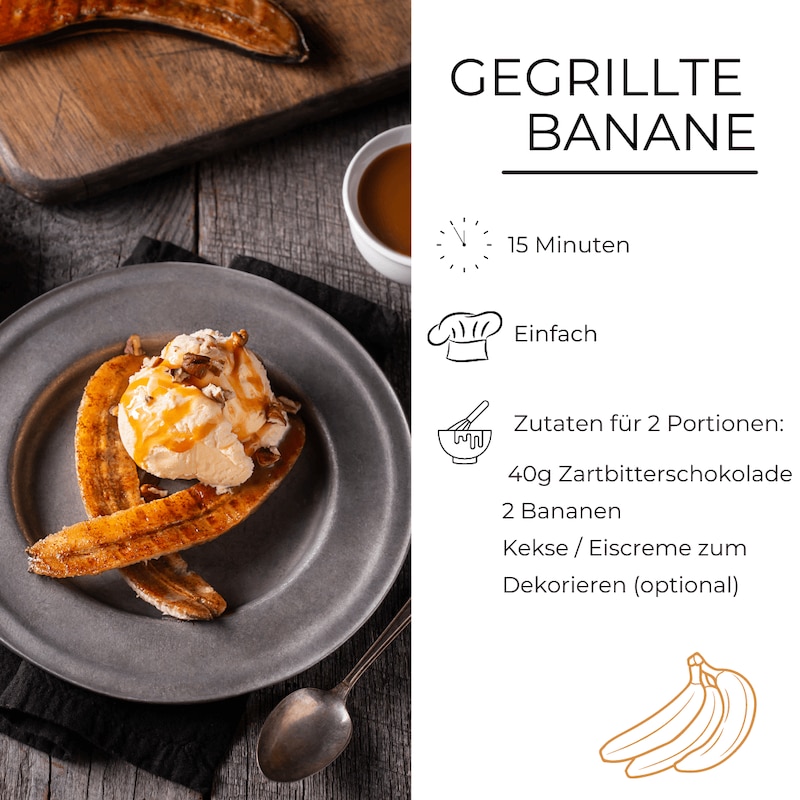 Zutatenliste gegrillte Banane