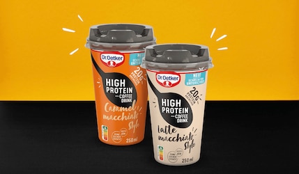 Dr. Oetker High Protein Coffee Drink in zwei Sorten