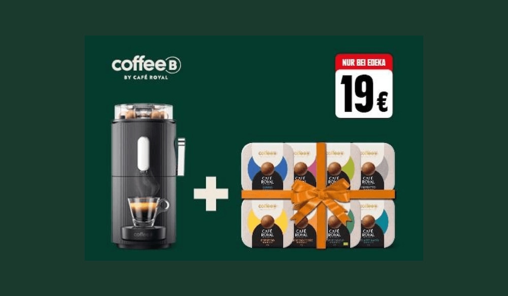 CoffeeB Kaffeemaschine für DeutschlandCard-Besitzer zum Sonderpreis