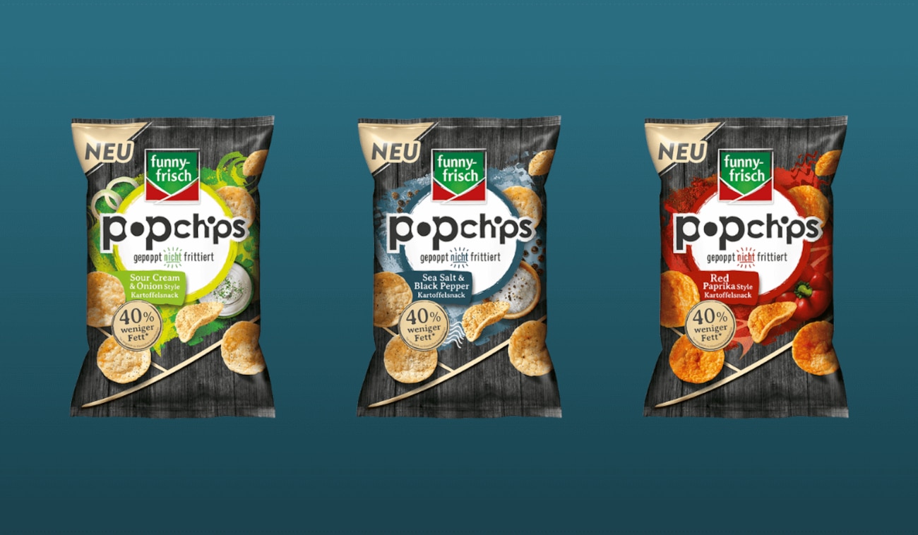 Neu im Chips-Regal: funny-frisch popchips