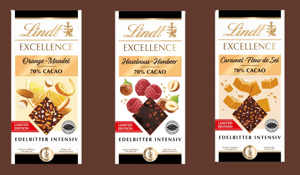 Lindt EXCELLENCE: Drei limitierte Sorten