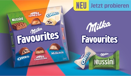 Milka Favourites: 6 Milka Varianten im Miniformat