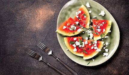 Angesagtes Rezept für Wassermelone-Feta-Pizza