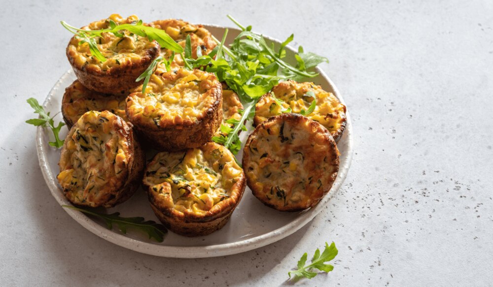 Zwiebelkuchen-Muffins