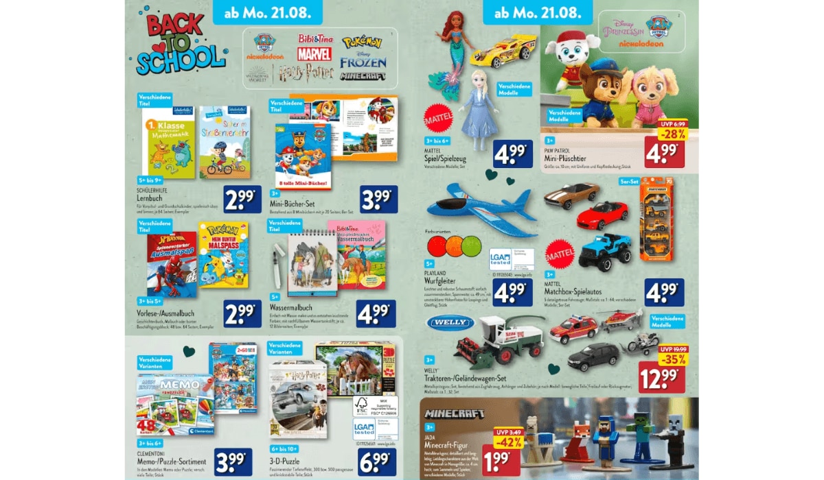 ALDI Nord Prospekt KW 34/23 Back to school