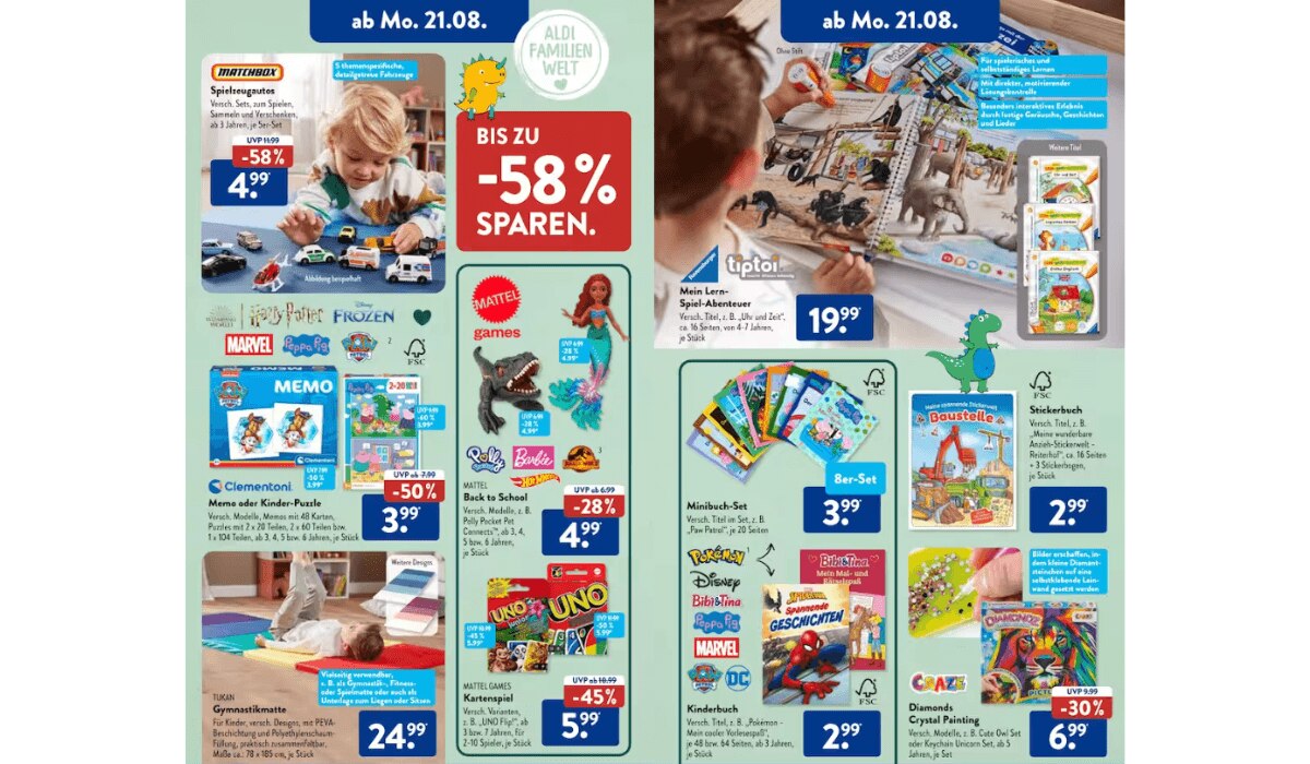 ALDI Süd Prospekt KW 34/23 Aldi Familienwelt