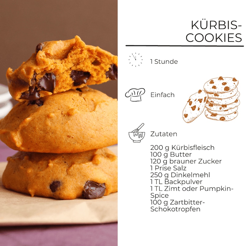 Kürbis-Cookies: Die Zutatenliste