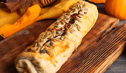 Rezept für knusprigen Kürbisstrudel