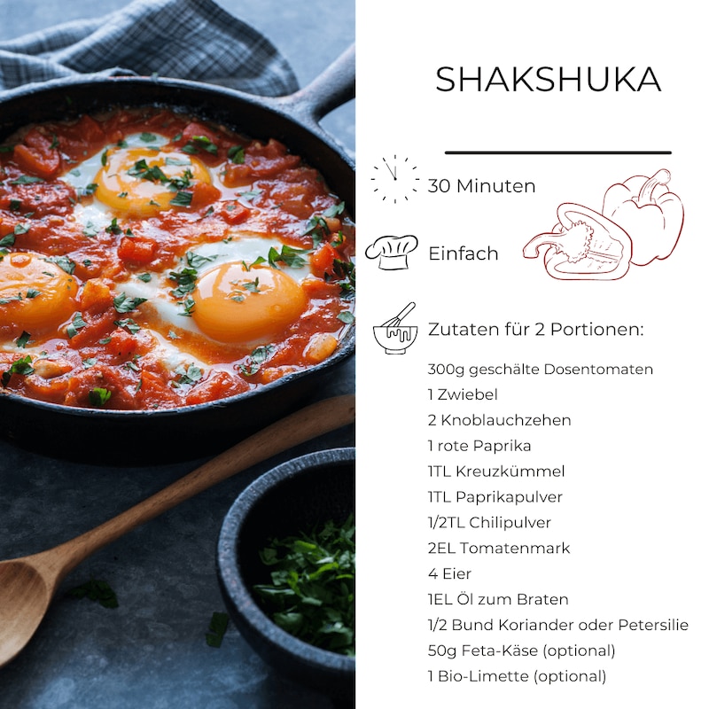 Zutatenliste Shakshuka