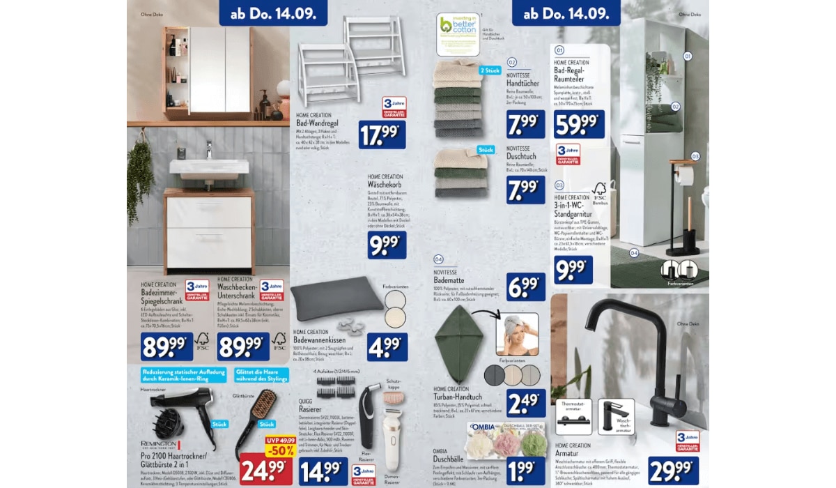 ALDI Nord Bad-Angebote im Prospekt KW 37 /23