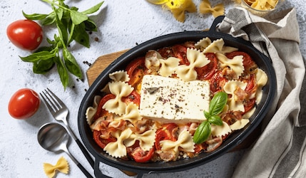 Blitzrezept für angesagte Baked Feta Pasta