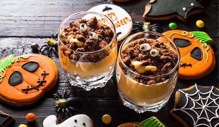 Halloween-Pudding-Dessert: Das Party-Rezept!