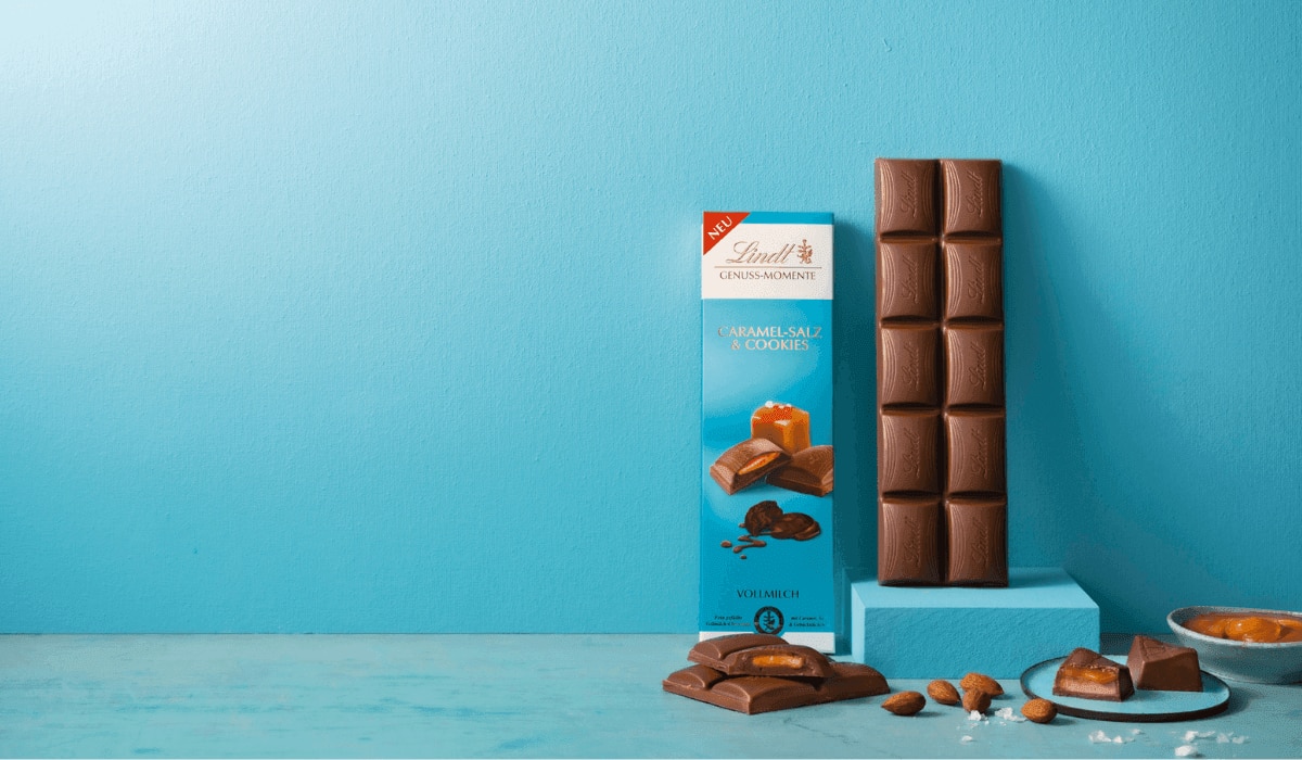 Lindt Genuss-Moemente Packung Caramel-Salz & Cookies