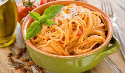 Rezept für Spaghetti-Auflauf mit Hackfleisch