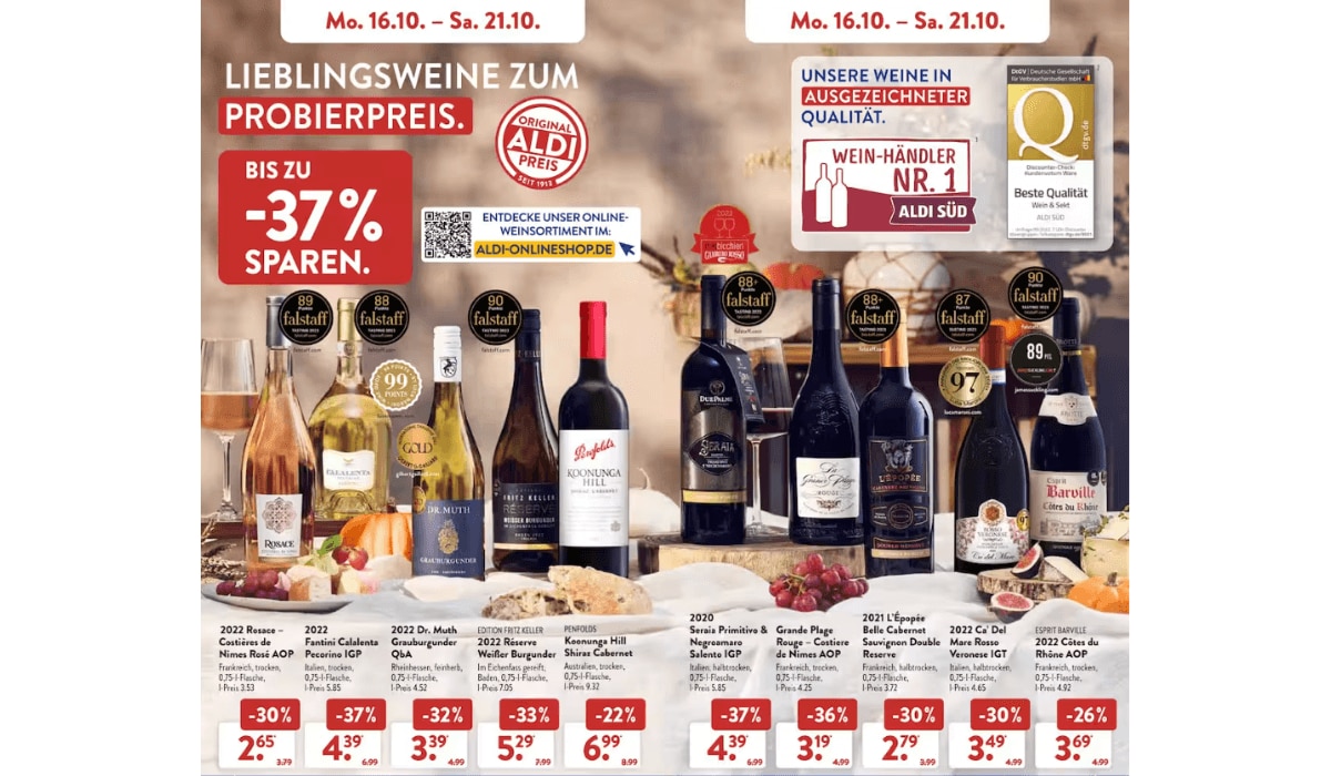 ALDI Süd Wein-Angebote KW 42 / 23