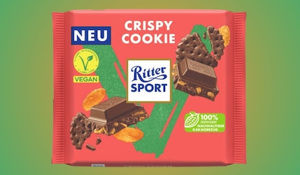 Ritter Sport in vegan: Neue Sorte Crispy Cookie