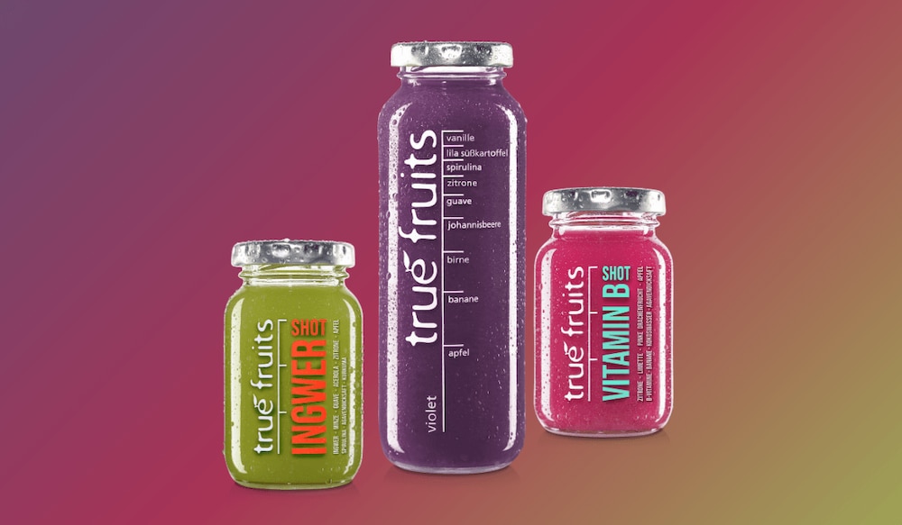 true fruits violet,ingwer shot & vitamin b shot