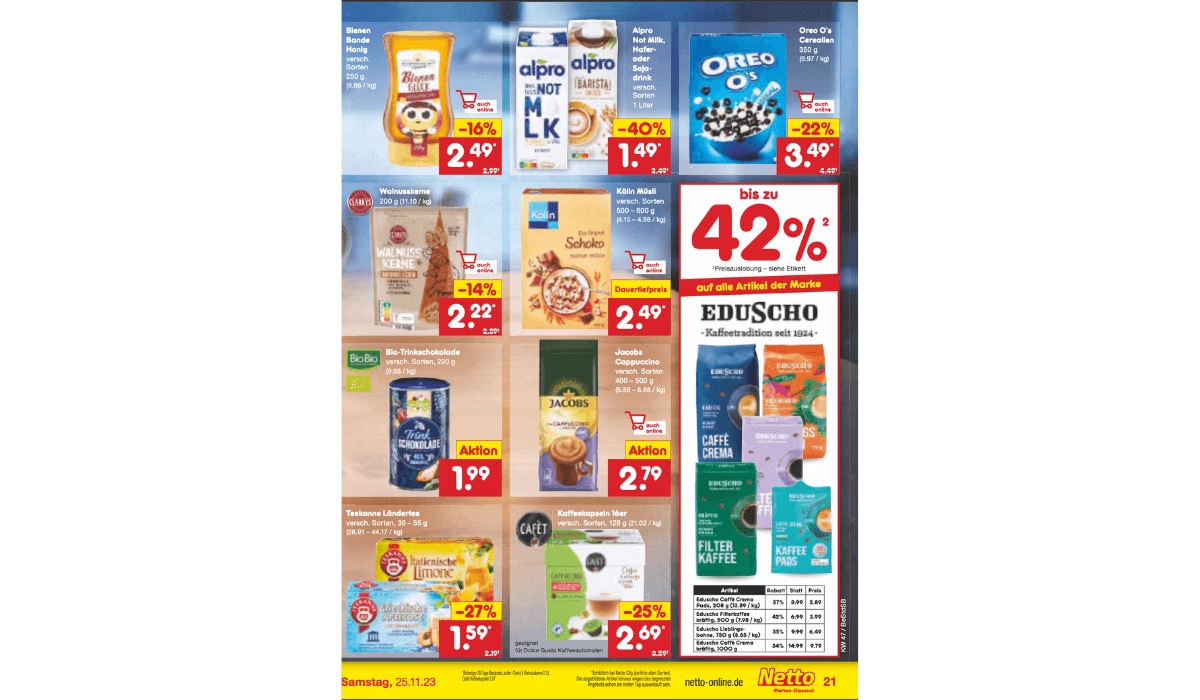 Netto Marken-Discount Angebote KW 47 : 23