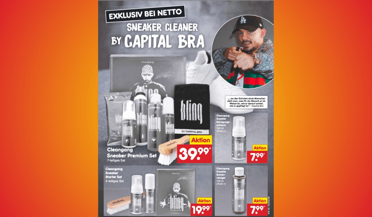 Sneaker Cleaner von Capital Bra: Exklusiv bei Netto Marken-Discount!