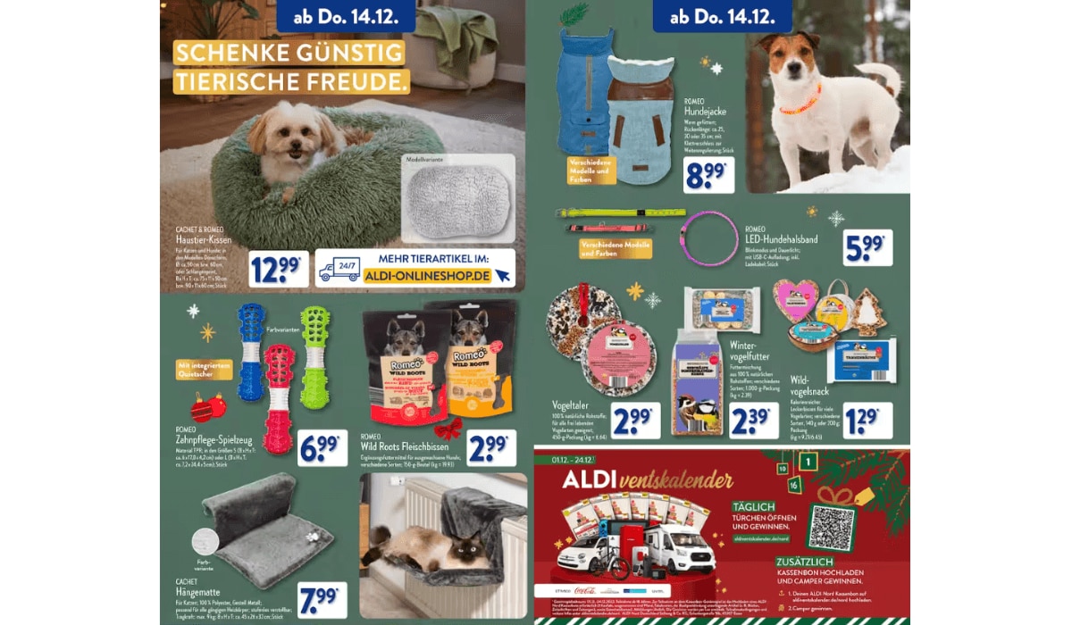 Tierische Geschenkideen bei Aldi Nord