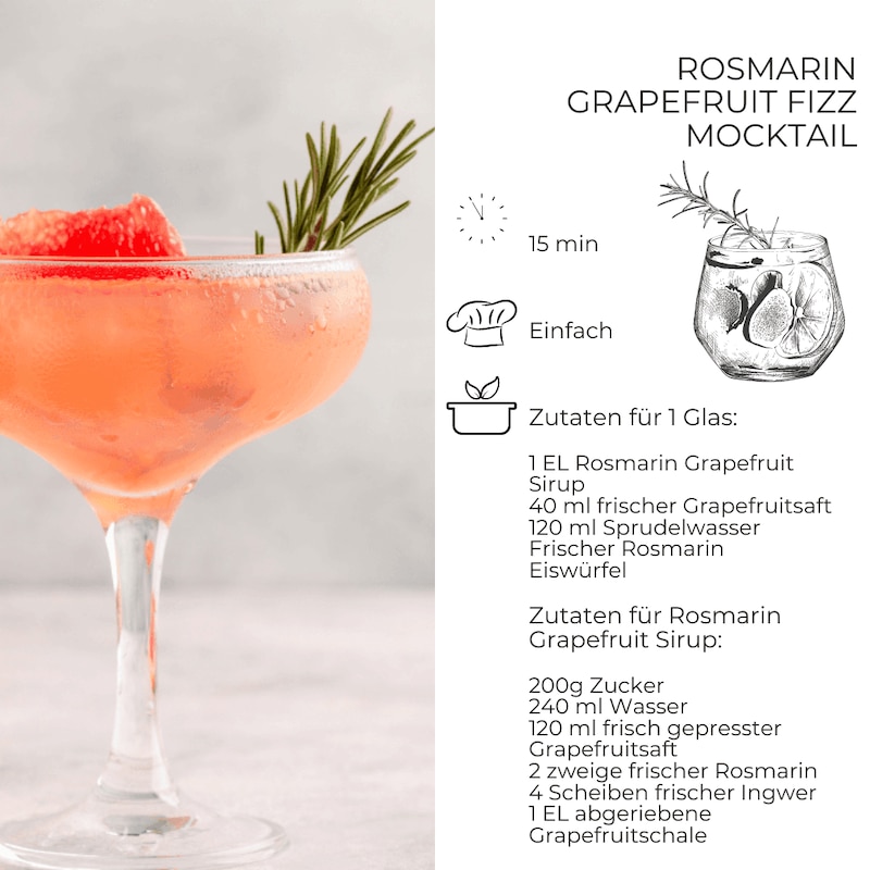 Rosmarin Grapefruit fizz