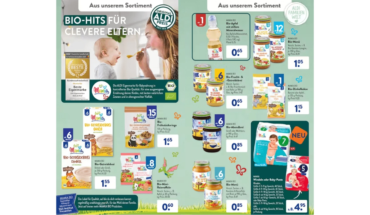 Aldi Süd Prospekt-Highlights Babynahrung