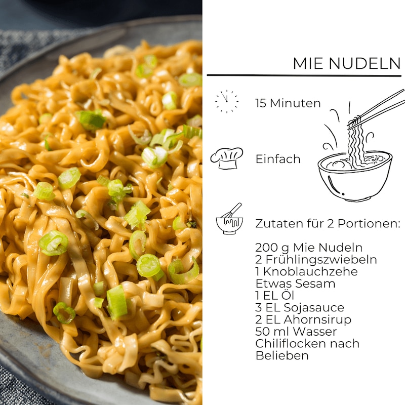 Mie Nudeln: Zutatenliste