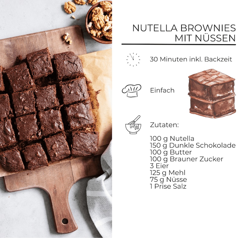 Nutella Brownies: Zutaten