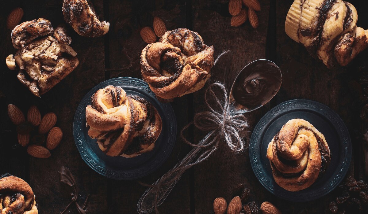Nutella-Muffins mit Swirl frischgebacken