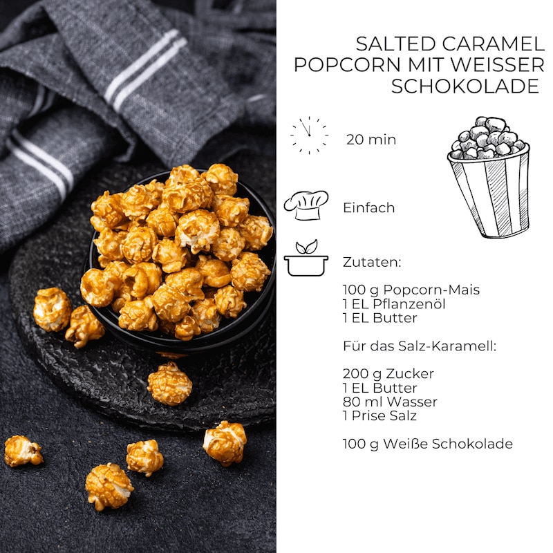 Rezept Salted Caramel Popcorn