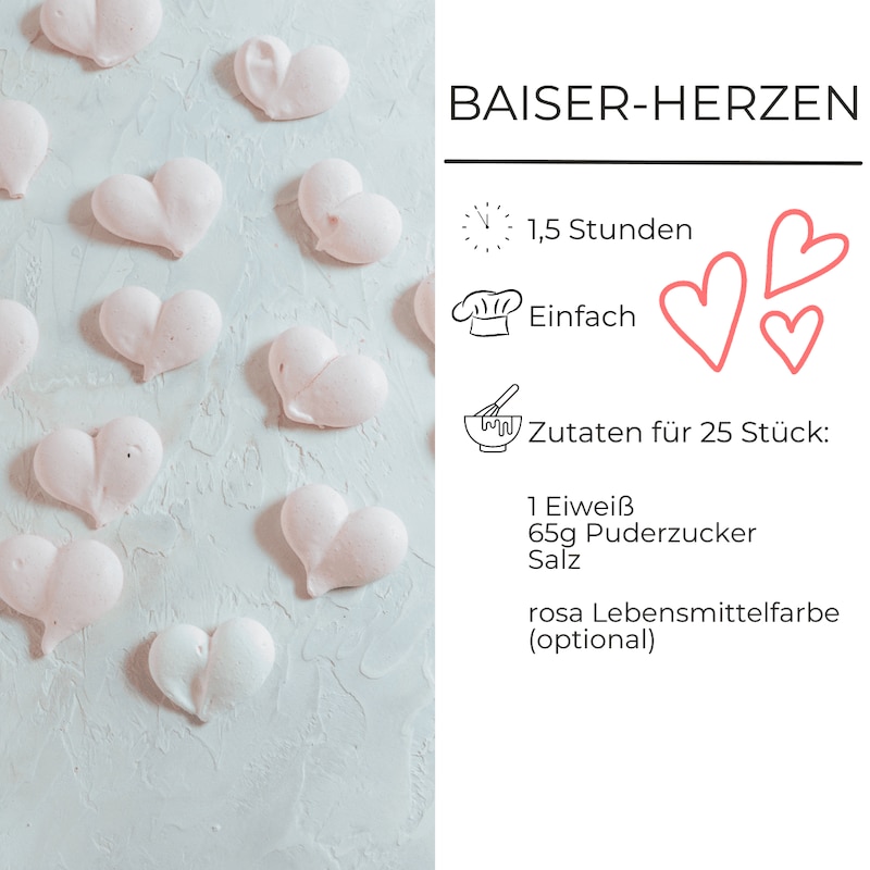 Zutatenliste Herz Baiser