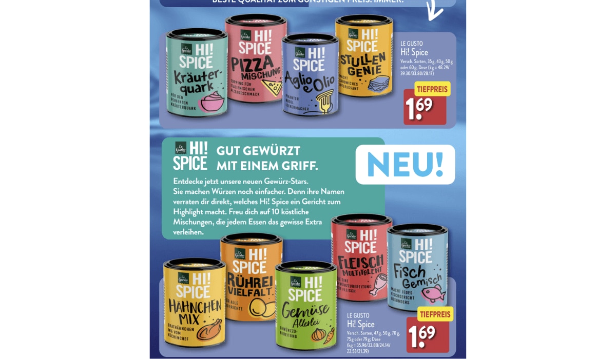 Hi! Spice Aldi Nord Gewürze im Prospekt