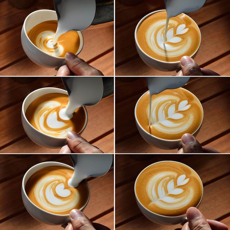 Schritt für Schritt Latte Art Tulpe