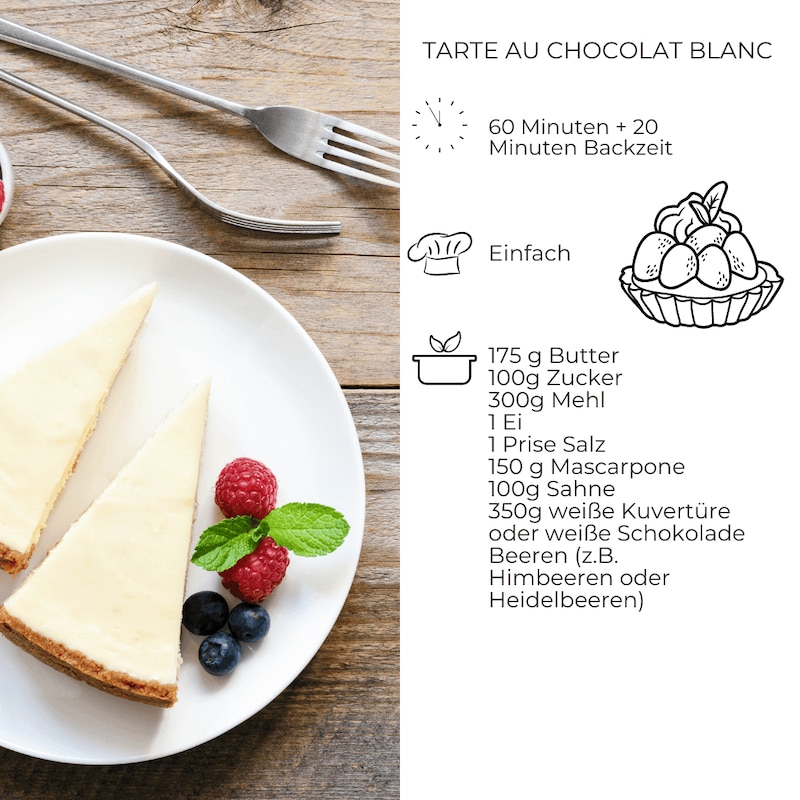 Tarte au chocolat Blanc