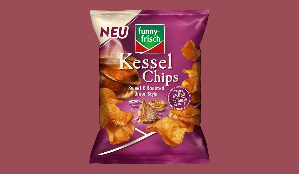 funny-frisch Kessel Chips neue Sorte Sweet & Roasted Onion Style 2024
