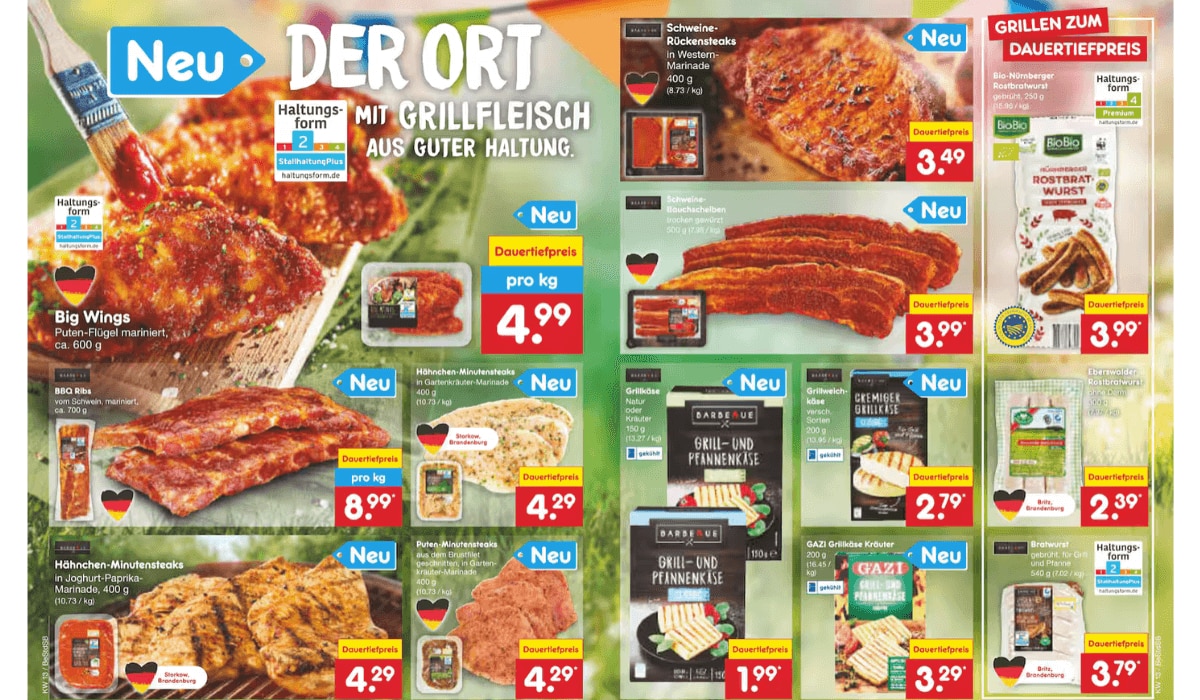 Netto Marken-Discount Prospekt-Highlight Grillfleisch aus guter Haltung