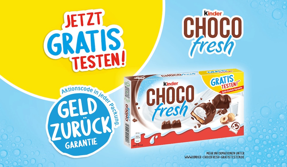 kinder ChocoFresh gratis Cashback-Aktion