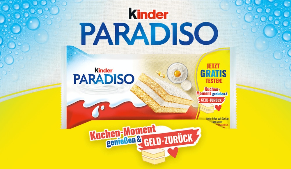 kinder Paradiso Cashback-Aktion Header Image